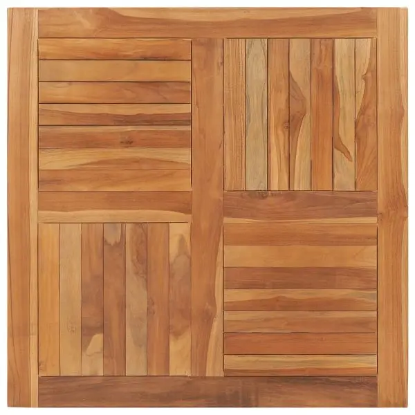 vidaXL No-Tool Table Top Solid Teak Wood Square 35.4"x35.4"x1", Brown colored, 48991