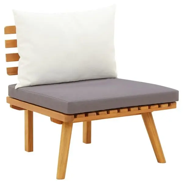vidaXL Patio Chair Cushions Solid Acacia Wood, Walnut colored, 46671