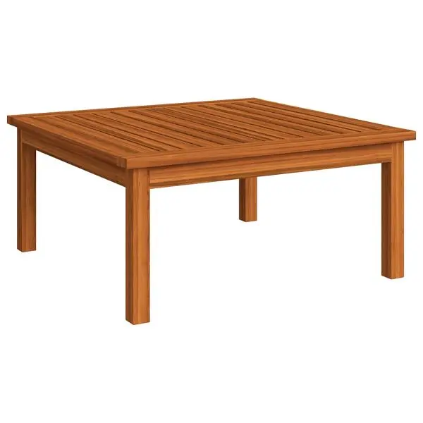 vidaXL Patio Lounge Table 24.8"x24.8"x11.8" Solid Acacia Wood, Brown colored, 312431