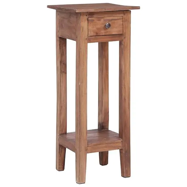 vidaXL Plant Stand 11.8"x11.8"x29.5" Solid Reclaimed Wood, Tan colored, 283923