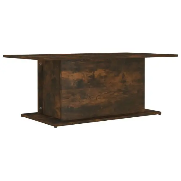 vidaXL Precision-Engineered Coffee Table Smoked Oak 40.2"x21.9"x15.7" Engineered Wood, Chocolate colored, 8...