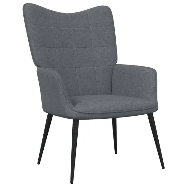 vidaXL Relaxing Chair Dark Charcoal Fabric, 24" x 27.6" x 38", 327942
