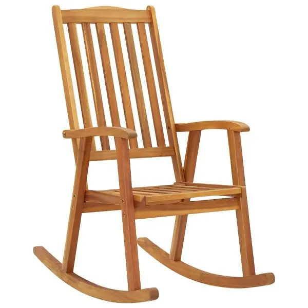 vidaXL Rocking Chair Solid Acacia Wood, Chocolate colored, 311844