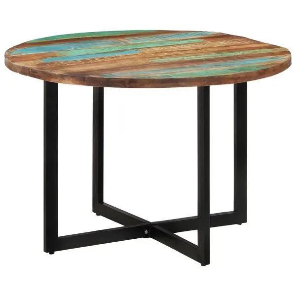 vidaXL Rugged Dining Table 43.3"x29.5" Solid Wood Reclaimed, Multicolour colored, 338480