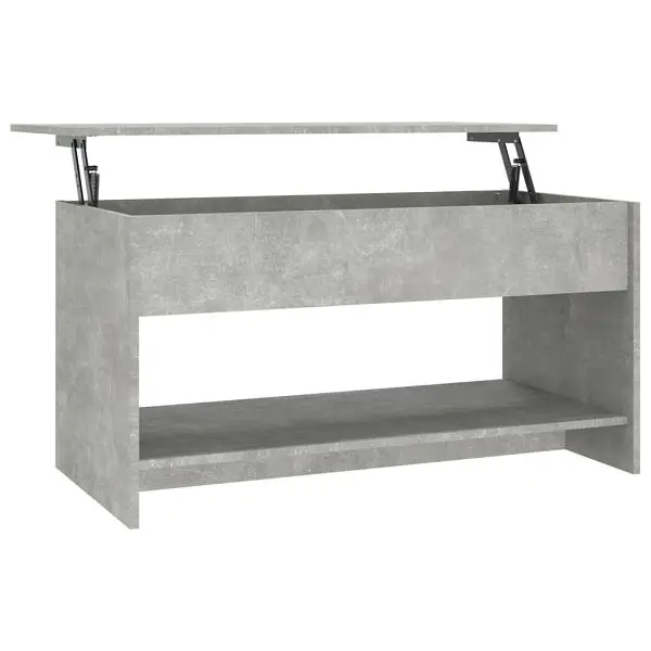 vidaXL Safety Coffee Table Concrete Gray 40.2"x19.7"x20.7" Engineered Wood, 809651