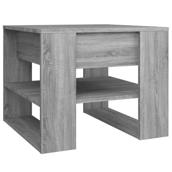 vidaXL Simple Coffee Table Gray Sonoma 21.9"x21.7"x17.7" Engineered Wood, 816932