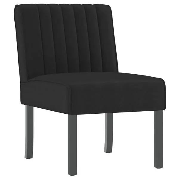 vidaXL Slipper Chair Black Velvet, 18.9" x 25.2" x 28.3", 352454