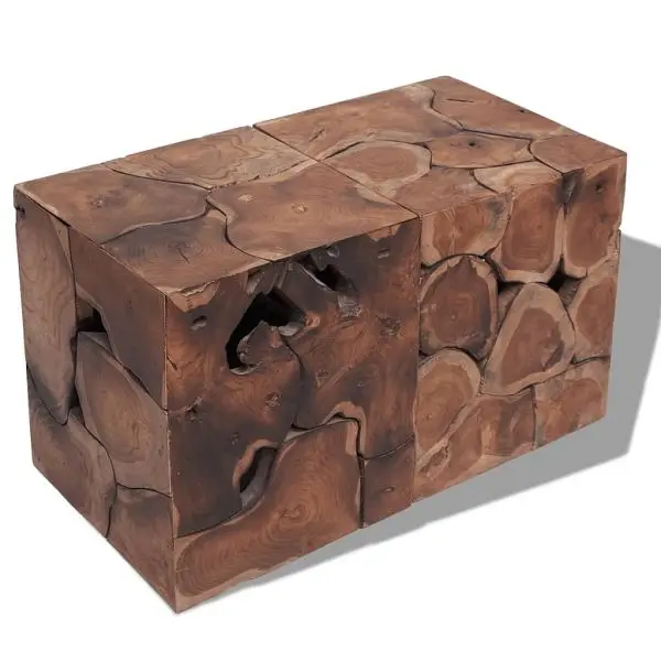 vidaXL Stools/Coffee Table Solid Teak, Espresso colored, 274355