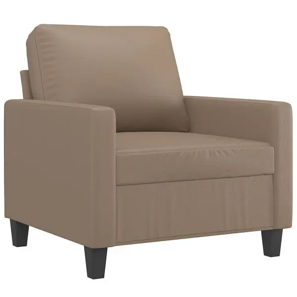 vidaXL Stylish Sofa Chair Cappuccino 23.6" Faux Leather, Brown colored, 348666