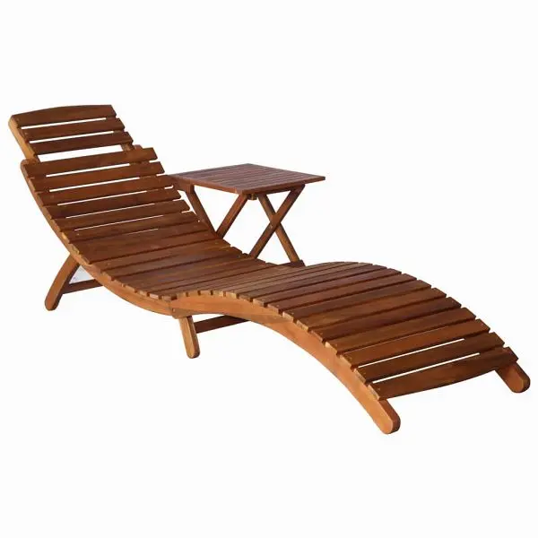 vidaXL Sunlounger Table Solid Acacia Wood Brown, 46653