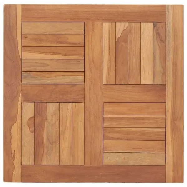 vidaXL Table Top Solid Teak Wood 23.6"x23.6"x1", Chocolate colored, 48988