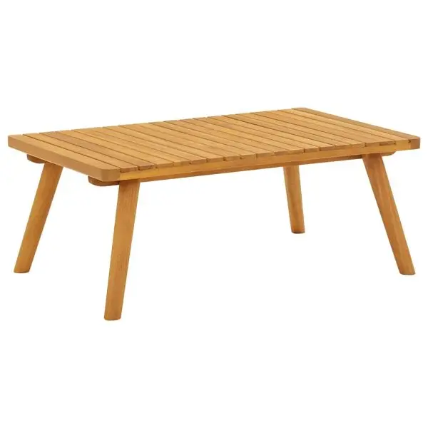 vidaXL Waterproof Patio Coffee Table 35.4"x21.7"x13.8" Solid Acacia Wood, 46675