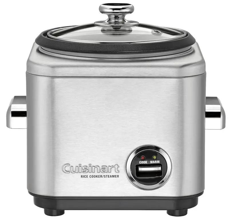 Cuisinart CRC-400 Rice Cooker, 4 Cups Capacity, 9.37 Dia, Stainless Steel, Brushed Shiny metal