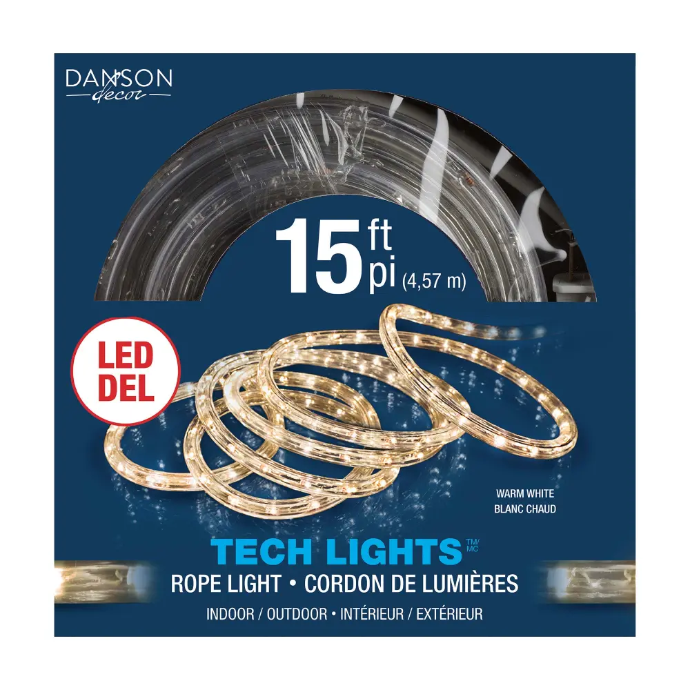 Rope airy 120 LED lights, Warm White - 4.57 m