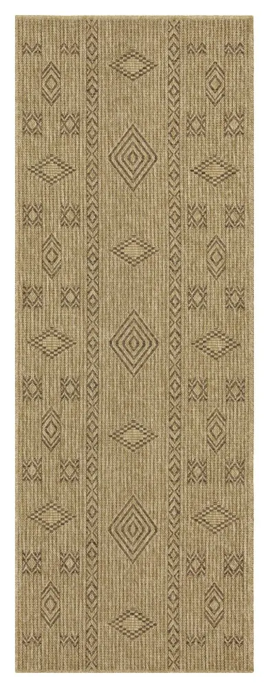 Earth - 2'7" X 7'3" Indoor, Outdoor Area Rug - Jute, Mocha