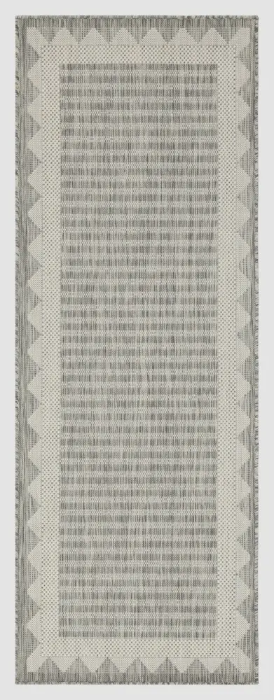 Sunshine - 2'7" X 7'3" Indoor, Outdoor Area Rug, Polypropylene - Platinum