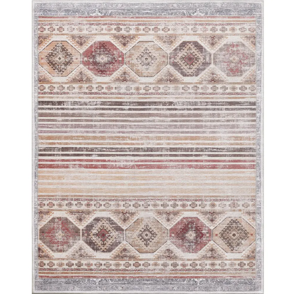 4modernhome Machine Patterned Vintage Area Rug Living Room, Hallway Runner, Entryway Rug #DP11
