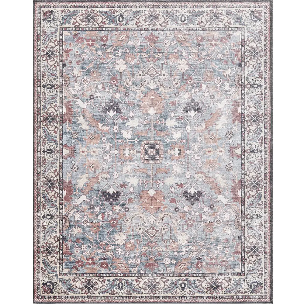 4modernhome Machine Printed Antique Area Rug Living Room, Hallway Runner, Entryway Rug #DP05