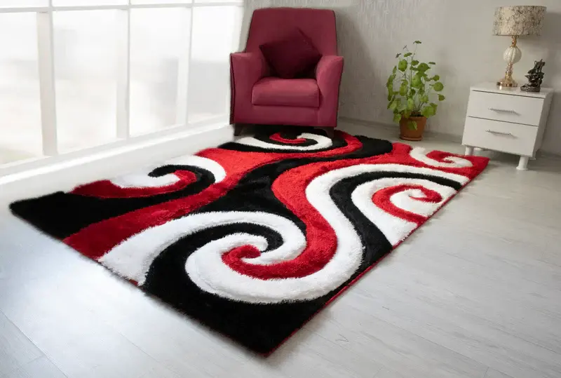 3D Shaggy RUBY Area Rug - 3D555