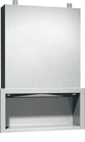 ASI All Purpose Cabinet (Concealed Body mounting behind mirrors) - Shelf and Towel Dispenser - Recessed, 10-0436