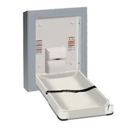 ASI Baby Changing Station - Vertical - Stainless Metal Steel - Surface Mounted, 10-9017-9