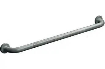 ASI Certified-Safe Snap Flange (1-1/2" Diameter) Peened - Straight Grab Bar, 18" Length, 10-3801-18P