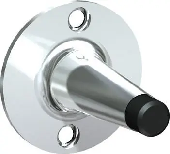 ASI Door Bumper - Surface Mounted, Chrome Plated Zamak, 10-0719