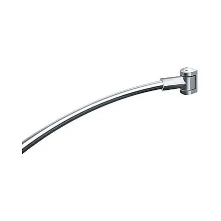 ASI Easy Shower Curtain Rod - Curved Mounting Brackets - 1" Diameter 60" L, 10-1201-B