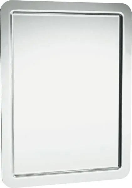 ASI Easy-Install Mirror - Mirror Sleek Stainless Carbon Steel, 18 Ga., Rear Mount, 12" x 16" x 1/4", 10-108