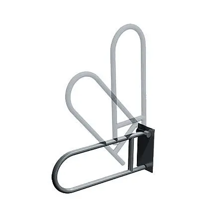 ASI Exposed Flange (1-1/2" Diameter) Smooth, 3-15/16" Wide - Swing Up Grab Bar, 10-3514