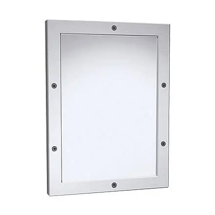 ASI Framed Mirror - Mirror Sleek Stainless Mild Steel, Front Mount, 12" x 16" x 5/8", 10-105-14