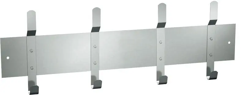 ASI Functionality Hook Strip (4 Hooks) 36" - Surface Mounted, 10-1307-4