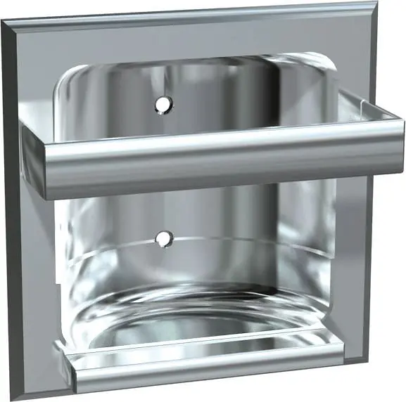 ASI Heat-Resistant Soap Dish Round Bar - Recessed - Chrome Plated Zamak, 10-0410-Z
