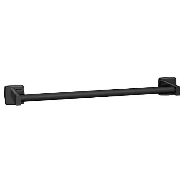 ASI Heat-Resistant Towel Bar, Round - Matte Black - Powder Finish Stainless - 24" Length - Surface Mounted, 10-7355-2...
