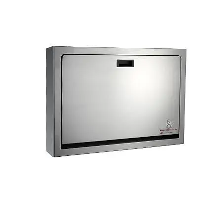 ASI Improved Baby Changing Station - Horizontal - Full Stainless Steel Housing - Surface Mounted, 10-9013-9