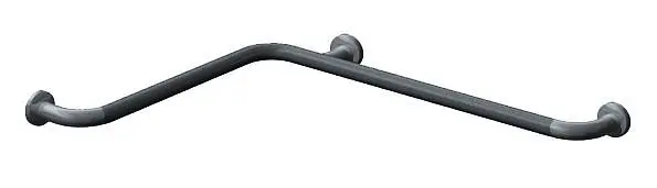ASI Industrial-Strength Exposed Flange (1-1/4" Diameter) Peened - Horizontal Grab Bar, 54" x 42", 10-3457-P