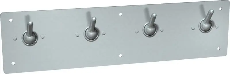 ASI Low-Profile Clothes Hook & Strip - Front Mount, 10-129