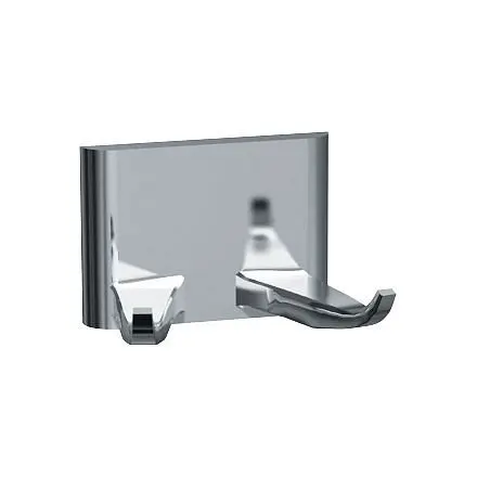 ASI Luminous Robe Hook (Double) - Surface Mounted, Polished Chrome Plated Zamak, 10-0745-Z