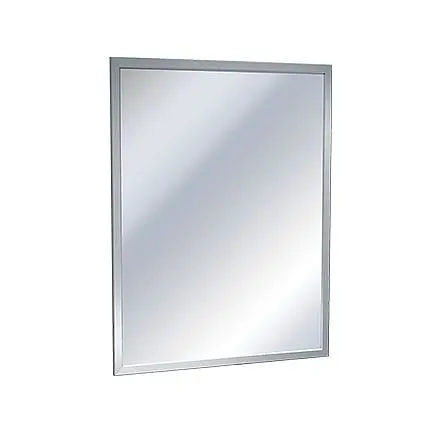 ASI Plate Glass Mirror - Stainless Steel Inter - Lok Angle Frame - 72"W x 44"H, 10-0600-7244