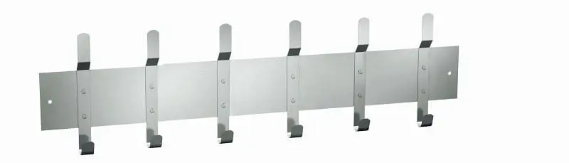 ASI Quick-Release Functionality Hook Strip (6 Hooks) 56" - Surface Mounted, 10-1307-6