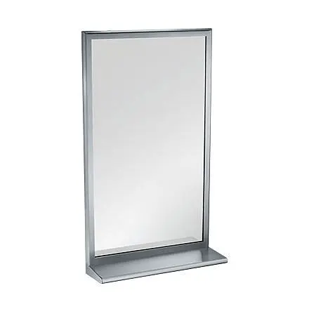 ASI Roval Inter-Lok Stainless Steel Framed Mirrors - Plate Glass - Shelf, 10-20655-2436