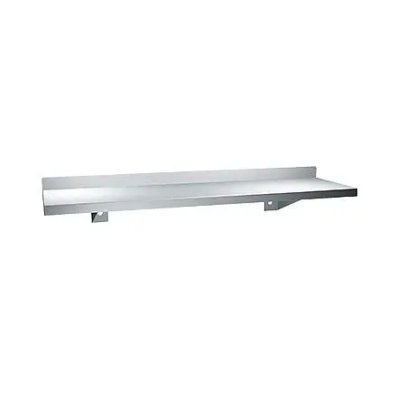 ASI Shelf Backsplash - Stainless Steel - 5"D X 60"L - Surface Mounted, 10-0694-60
