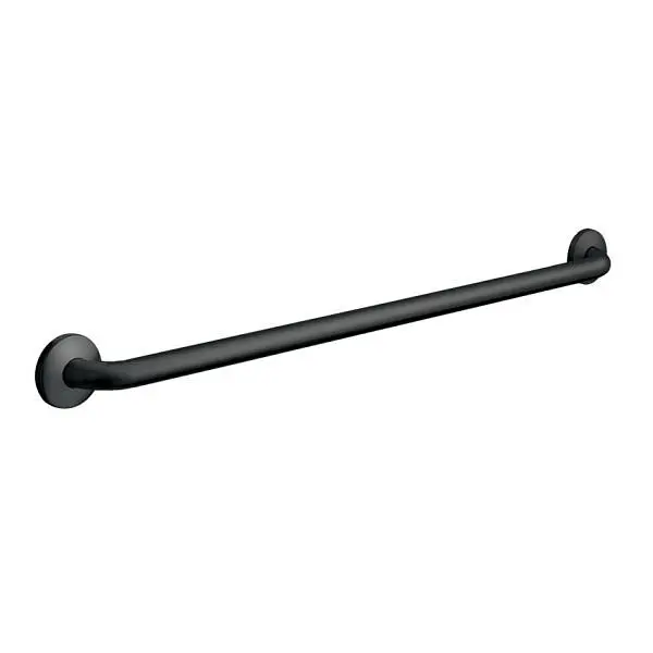 ASI Snap Weld Neck Flange (1-1/2" Diameter) Matte Black Powder Finish Finish - Straight Grab Bar, 36" Length, 10...