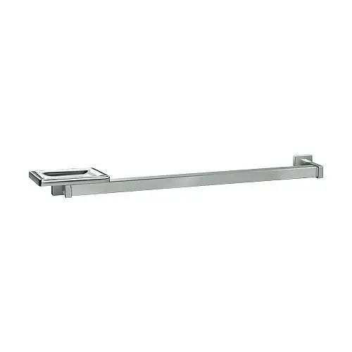 ASI Soap Dish & Towel Bar - Surface Mounted, Satin Stainless Carbon Steel, 10-7330-S