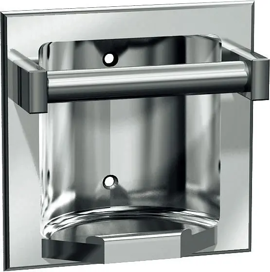 ASI Soap Dish Bar - Recessed Dry Wall, Satin Oil Stainless Mild Steel, 10-7410-SD