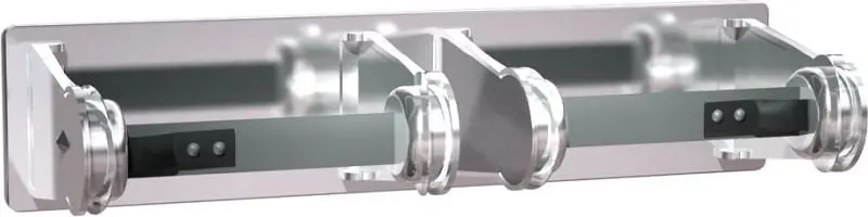 ASI Toilet Tproblem Holder (Double) - Mirror Finish Chrome Plated - Surface Mounted, 10-0715