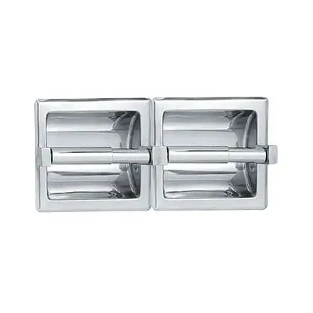 ASI Toilet Tproblem Holder (Double) - Recessed Dry Wall, Satin Oil Stainless Carbon Steel, 10-74022-SD