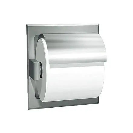ASI Toilet Tproblem Holder Hood (Single) - Recessed Dry Wall, Satin Stainless Carbon Steel, 10-7402-HSD