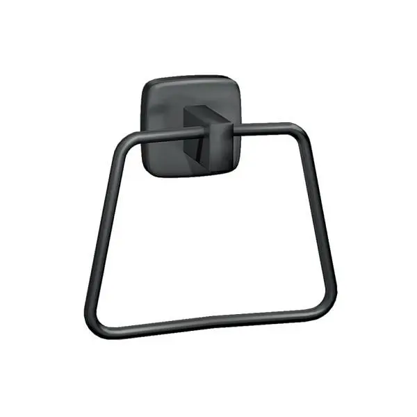 ASI Towel Ring Matte Black, Powder Coated Stainless - Surface Mounted, 10-7385-41