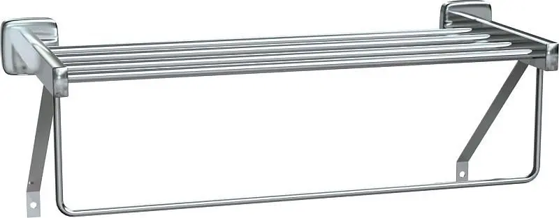 ASI Towel Shelf Drying Rod - Satin Stainless Steel - 18" Length - Surface Mounted, 10-7310-18S